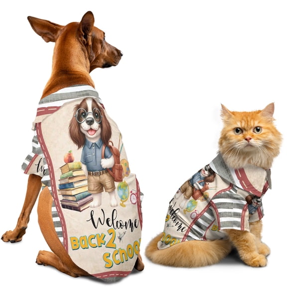 Welcome English Springer Spaniel Back to School Vintage Retro Hawaiian Summer Shirt for Small Medium Large Dog Cat Springers Dog Lover Gifts - 02012