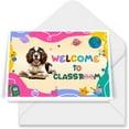 thumbnail image 1 of Welcome to English Springer Spaniel Classroom Teacher Dog Mom 7x5in Folded Greeting Card Springers Dog Lover Gifts Single Note Card with Envelope - 02015, 1 of 5