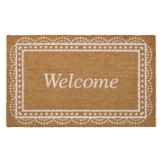 Welcome Entrance Mat, Decorative Outdoor Coir Doormat, 15.7" x 23.6",By IEPOFG Fashion