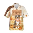 thumbnail image 1 of Welcome Fall Australian Shepherd Cozy Autumn Field Pumpkins Golden Leaves Hawaiian Shirt Breathable Summer Unisex Merch Aussie Dog Lover Gifts - 12013, 1 of 6