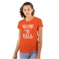 thumbnail image 1 of Welcome Fall Autumn Jesus Vibes Womens Fitted Plus Size Graphic Tee Brisco Brands 2X, 1 of 5