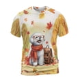 thumbnail image 1 of Welcome Fall Bichon Frise Enjoys School Time Autumn Fall Leaves All Over Print 3D Shirt Unisex Merch Bichons Dog Lovers Gifts Idea - 02013, 1 of 6