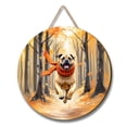 thumbnail image 1 of Welcome Fall Bullmastiff Strolling Through the Autumn Maple Forest Round Wood Sign Dog Lover Hanging Wall Home Decor - 12012, 1 of 5