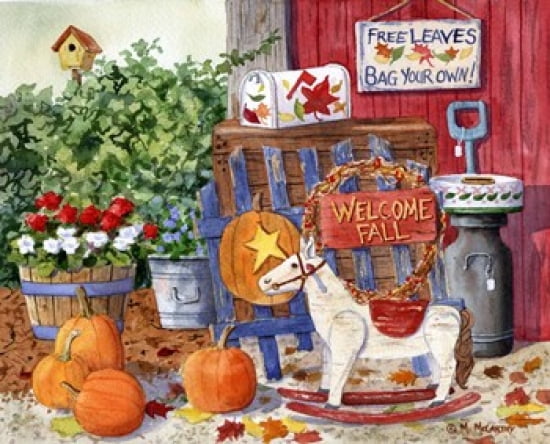 Welcome Fall Canvas Art - Maureen Mccarthy (30 x 25)