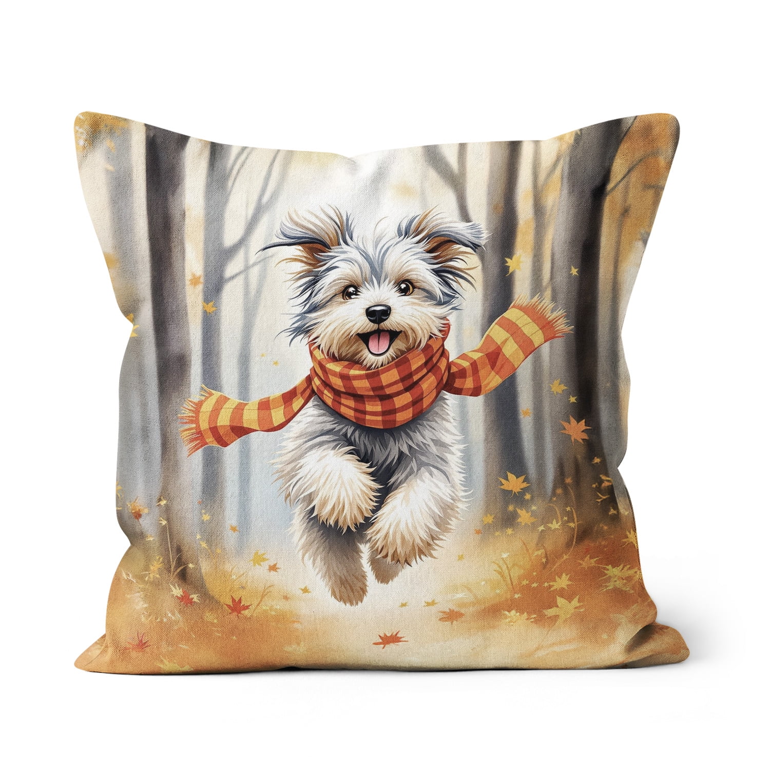 Welcome fall chinese crested strolling through the autumn maple forest
