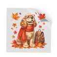 thumbnail image 1 of Welcome Fall Cocker Enjoys School Time Autumn Fall Leaves Cutout Transfer Sticker Cockers Dog Lover Gifts Transparent Decal Art Decor - 02013, 1 of 5