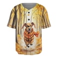 thumbnail image 1 of Welcome Fall Dachshund Strolling Through the Autumn Maple Forest All Over Print 3D Baseball Shirt Wiener Dog Lover Gifts Idea Softball Sport - 12012, 1 of 6