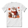thumbnail image 1 of Welcome Fall Exotic Shorthair Enjoys School Time Autumn Fall Leaves Shirt T-shirt Unisex Merch Cat Lover Kitten Owner Gifts - 02013, 1 of 6