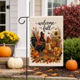 thumbnail image 1 of Welcome Fall Garden Flag, 12x18 Inch Maple Leaf Yard Banner, Autumn Pumpkin Sunflower Yard Flags for Thanksgiving Rustic Seasonal Outside Outdoor Decoration, 1 of 7