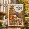 thumbnail image 1 of Welcome Fall Garden Flag, 12x18 Inch Maple Leaf Yard Banner, Autumn Pumpkin Sunflower Yard Flags for Thanksgiving Rustic Seasonal Outside Outdoor Decoration, 1 of 7