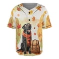 thumbnail image 1 of Welcome Fall Labrador Retriever Enjoys School Time Autumn Fall Leaves All Over Print 3D Baseball Shirt Lab Dog Lover Gifts Softball Sport - 02013, 1 of 6