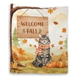 thumbnail image 1 of Welcome Fall Maine Coon Cozy Autumn Field Pumpkins Golden Leaves Quilt Blanket Cat Lover Kitten Owner Gifts Cozy Comforter Throw Blanket - 12013, 1 of 5