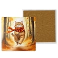 thumbnail image 1 of Welcome Fall Maine Coon Strolling Through the Autumn Maple Forest Set of 4 Stone Coasters Cat Lover Kitten Owner Gifts 4x4in Absorbent Soapstone Coaster - 12012, 1 of 5