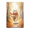 thumbnail image 1 of Welcome Fall Maine Coon Strolling Through the Autumn Maple Forest Vertical Metal Aluminum Sign Cat Lover Kitten Owner Gifts Wall Art Home Decor - 12012, 1 of 5