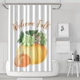 thumbnail image 1 of Welcome Fall Orange Pumpkin Shower Curtains,Washable Show Curtain with Hooks Retro Polyester Fabric Curtains for Halloween Thansgiving Christmas Hotel Dorm, 1 of 5