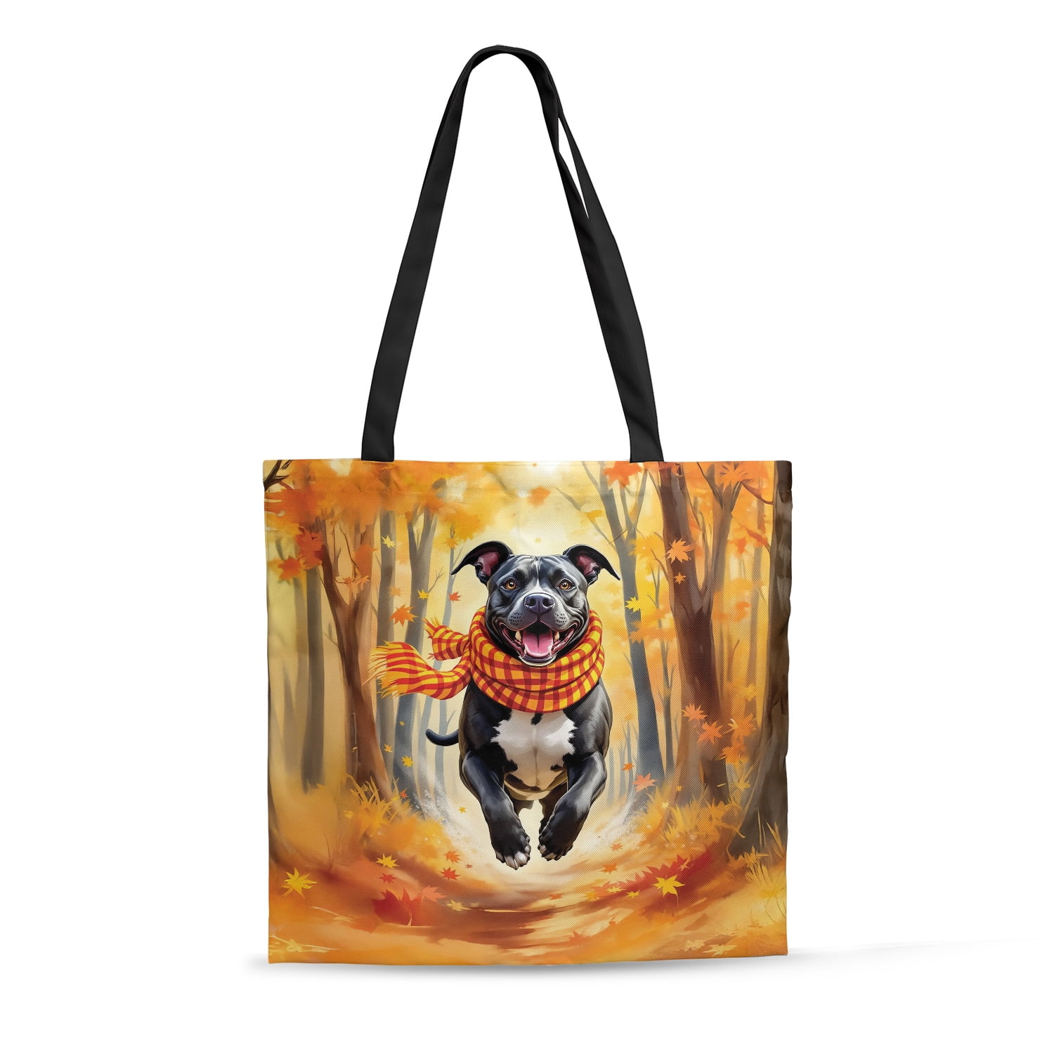 Coloranimal, borsa per la spesa, riutilizzabile, pieghevole, con simpatico cane Westie, Poliestere, Carlino, Taglia unica