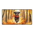thumbnail image 1 of Welcome Fall Portuguese Water Dog Strolling Through the Autumn Maple Forest Desk Mat Full Keyboard Mouse Pad PWD Portie Fishing Dog Lover Large Mousepad - 12012, 1 of 5