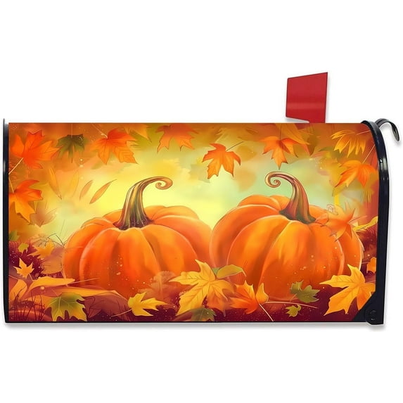 Welcome Fall Pumpkin Mailbox Covers Magnetic Standard Size 21 X 18 Waterproof Magnetic Mailbox Cover Post Letter Box Mailbox Covers for Farmhouse Garden Yard