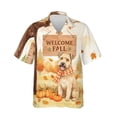 thumbnail image 1 of Welcome Fall Soft Coated Wheaten Terrier Cozy Autumn Field Pumpkins Leaves Hawaiian Shirt Breathable Summer Unisex Merch Wheatie Dog Lover - 12013, 1 of 6