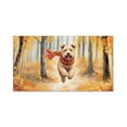 thumbnail image 1 of Welcome Fall Soft Coated Wheaten Terrier Strolling Through the Autumn Maple Forest Doormat Wheatie Dog Lover Indoor Outdoor Welcome Mat - 12012, 1 of 5