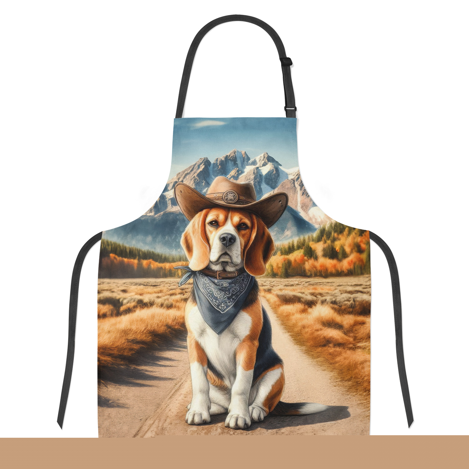 Welcome Fall Western Cowboy Beagle Enjoys Majestic Autumn Apron Beagles Dog Lover Gifts Idea for Cooking Grilling Baking Painting Gardening - 01007