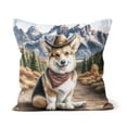 thumbnail image 1 of Welcome Fall Western Cowboy Corgi Enjoys Majestic Autumn Pillow Cushion Double Sided Welsh Corgi Dog Lover Gifts Idea Throw Pillow - 01007, 1 of 4