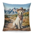 thumbnail image 1 of Welcome Fall Western Cowboy Labrador Retriever Enjoys Majestic Autumn Pillowcase Double Sided Lab Dog Lover Gifts Pillow Case Covers - 01007, 1 of 3