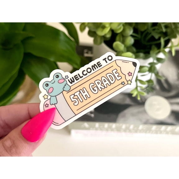 Welcome Fifth Grade Pencil Educator New Teachers Waterbottle Teach Sticker