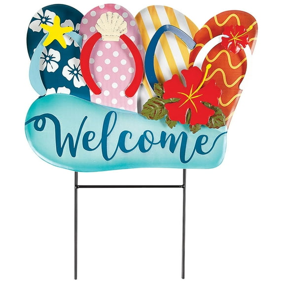 Welcome Flip Flop Stake by Fox RiverTM Creations