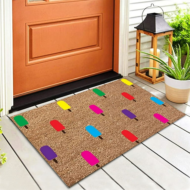 Welcome Floor Doormat 23.62 X 15.75in Non Slip Floor Mat Summer Holiday  Funny Novelty Door Mats Indoor Outdoor Decor
