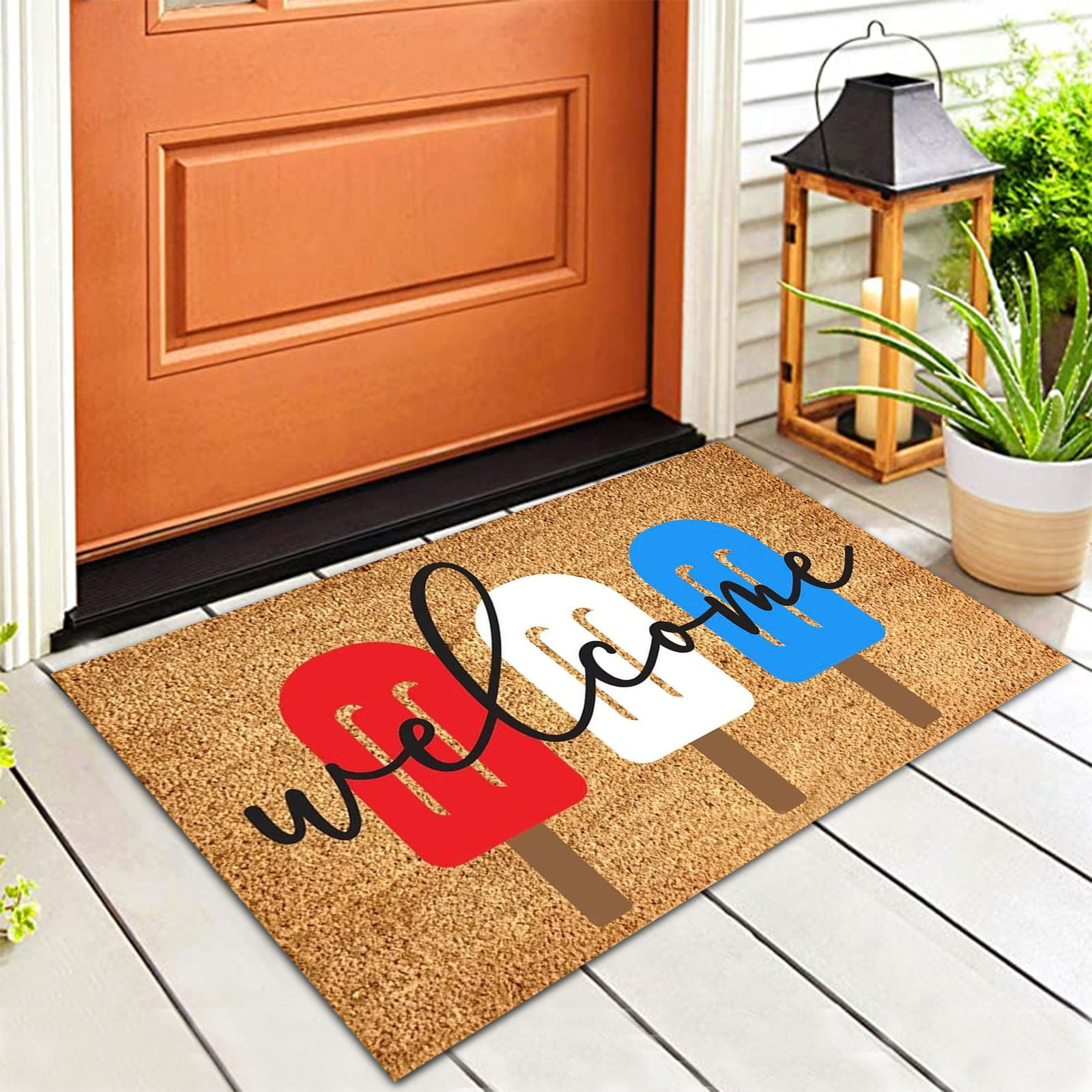 Floor Doormat 23.62 X 15.75in Non Slip Floor Mat Summer Holiday
