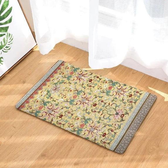 Welcome Floor Mat Doormat Tropical Plants Printed Kitchen Bathroom Rug House Flowers Carpet for Living Room Anti-Slip Tapete Rug