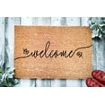 thumbnail image 1 of Welcome Floral Design Door Mat | Botanical Theme Doormat Decor | Housewarming Gift | Front Door Mat | Closing Gift | Gift From Realtor, 1 of 2
