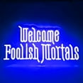 thumbnail image 1 of Welcome Foolish Mortals Neon Sign,Dimmable Halloween Party Haunted Mansion House Neon Light for Man Cave Birthday Halloween Party Decor Gifts, 1 of 7
