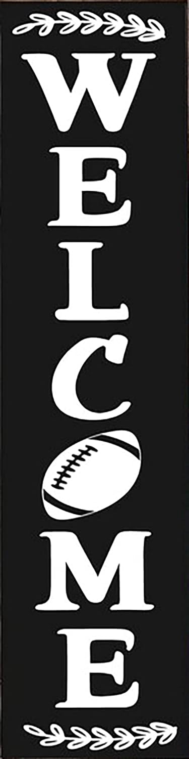 Welcome Football Sign Fall Porch Decor Wood Sign Farmhouse Welcome Sign ...