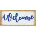 thumbnail image 1 of Northlight Welcome Framed Wall Sign - 20" - White and Blue, 1 of 6