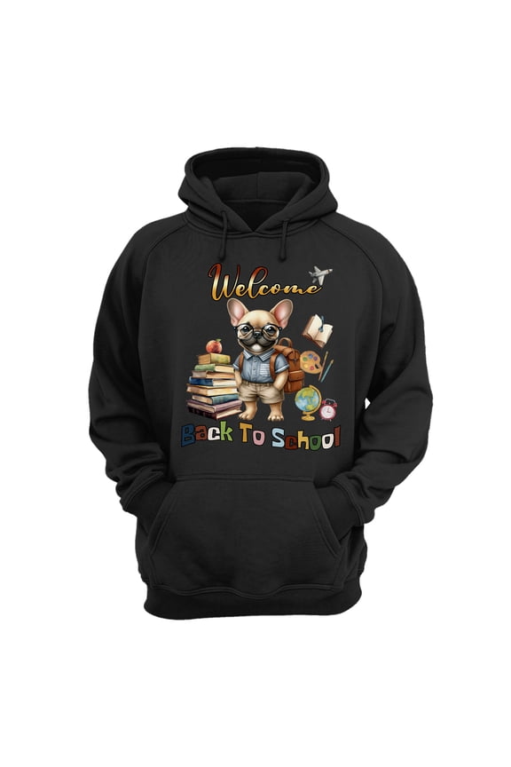 Welcome French Bulldog Back to School Vintage Retro Hoodie Unisex Merch Hoodies Dog Lover Gifts - 02012