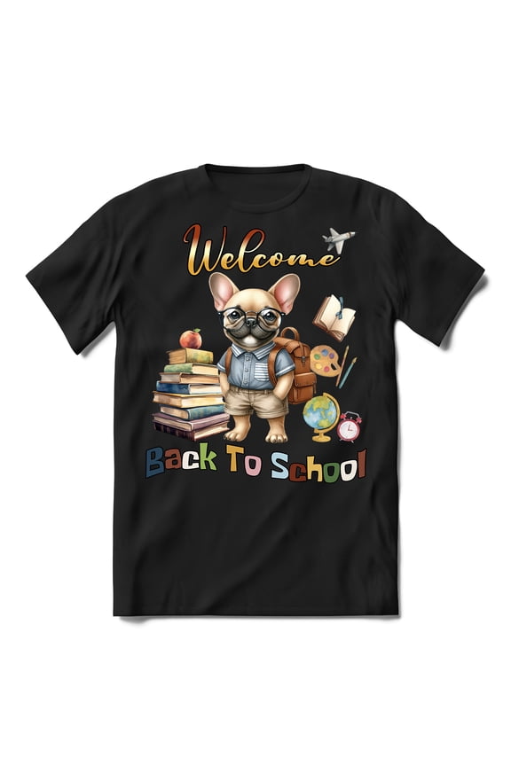 Welcome French Bulldog Back to School Vintage Retro Shirt T-shirt Unisex Merch Dog Lover Gifts - 02012