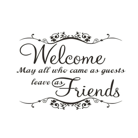 Welcome Friend Art Vinyl Mural Home Decor Wall Stickers Decals Decoration