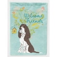thumbnail image 1 of Welcome Friends Brown Springer Spaniel Flag Garden - Brown - Size, 1 of 1
