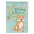 thumbnail image 1 of Welcome Friends Brown Staffie Flag Canvas House Size, 1 of 4
