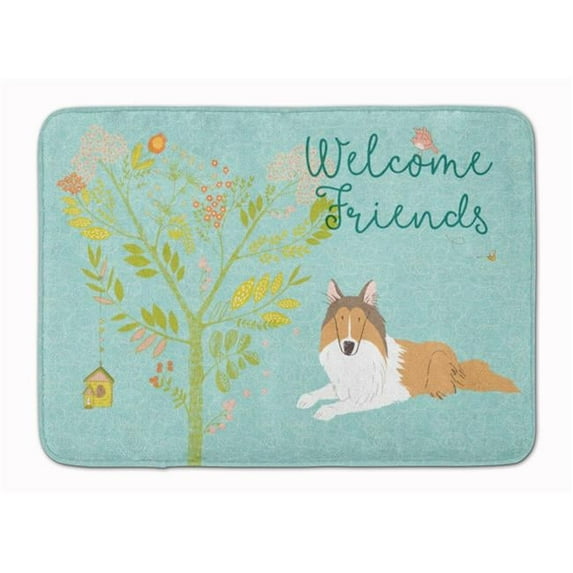 Welcome Friends Collie Machine Washable Memory Foam Mat