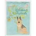 thumbnail image 1 of Welcome Friends German Shepherd Flag - Garden Size, 1 of 1