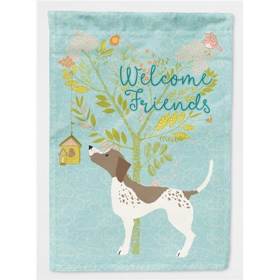 Welcome Friends Gun Dog Flag - Garden Size