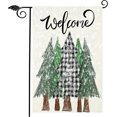 thumbnail image 1 of Welcome Garden-Flag for Winter Outdoor Double Sided Snow-Pines Christmas Burlap Yard Flag(ONLY FLAG,12x18 Inch), 1 of 6