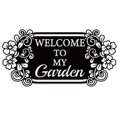thumbnail image 1 of Welcome to My Garden Metal Wall Art Decor Gunmetal Color Wall Hanging Sign Decor Silhouette Wall Art for Home Garden Hotel Office Wall Christmas Festival Decoration Gift 5.9×11.8", 1 of 8