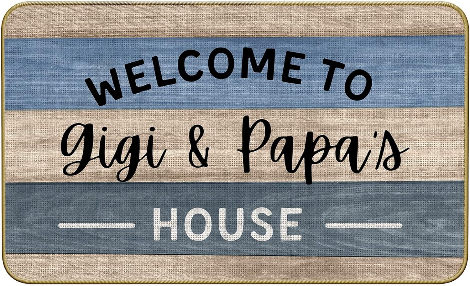 to Gigi and Papa's House Doormat Door Mat for Home Entrance