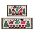 thumbnail image 1 of Welcome Gnome Winter Trees Kitchen Mat [2 PCS] Merry Chrismas Washing Kitchen Rug, Waterproof Non-Slip Kitchen Mats and Rugs Light Crystal Velvet Rug for Kitchen,Floor Home,Office, Sink, Laundry, 1 of 1