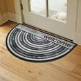 thumbnail image 1 of Welcome Half Round Door Mat - 30x18 Inch Rubber Outdoor Doormat - Non-Slip, Weather-Resistant Entryway Mat - Gray, 1 of 7