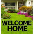thumbnail image 1 of Welcome Home Black Yard Sign, 11pcs, Weather Resistant Plastic, Stakes Included, 1 of 2